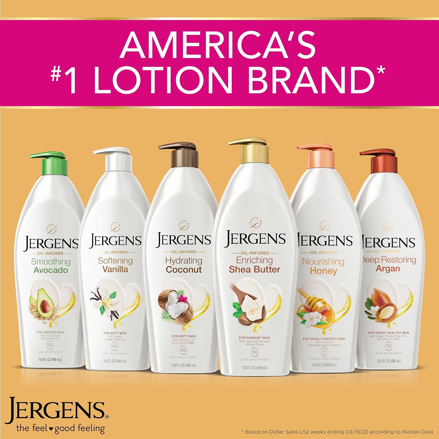 Jergens Deep Restoring Argan Oil Moisturizer, Soothing Body And Hand Lotion With Reviving Argan Oil And Vitamin E, Oil-Infused, Dermatologist Tested, 16.8 Oz