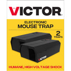 Victor Electronic Mouse Trap, 2-Pack, Indoor Electric Mouse Traps For Home | Kills Mice, Green Led Notification System, No-Touch Disposal, Advanced Smart Circuit Technology, Requires 4 Aa Batteries