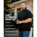 Into The Am Mens T Shirts Soft Cotton Blend Crew Neck Tee S - 4Xl Athletic Fit Plain Casual T-Shirt For Men
