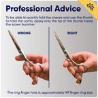 Equinox Professional Razor Edge Series Barber Hair Cutting Scissors - Japanese Stainless Steel Salon Scissors - 6.5” Overall Length - Fine Adjustment Tension Screw - Premium Shears For Hair Cutting