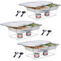 Sterno Disposable Chafing Dish Buffet Set, 6-Hour Food Warmers for Parties, Catering Supplies, Complete Buffet Set, Warming Trays (30pcs)