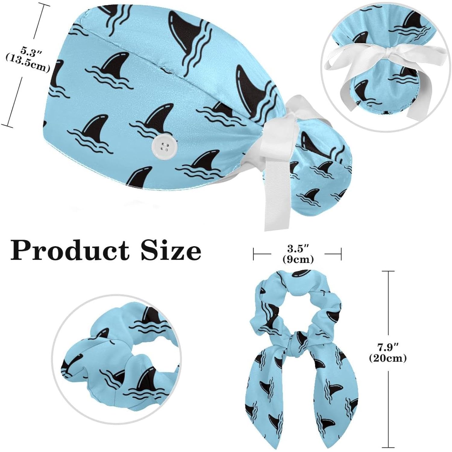 Women'S Working Caps With Bow Scrunchies Cute Dog Paws Pattern Lace-Up Hat Unisex Hair Covers One Size
