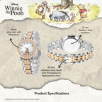 Disney Adult Round Cz Stone Analog Quartz Floating Stones Bracelet Watch