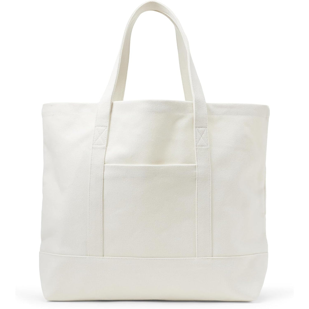 Amazon Essentials Unisex Large Heavy Duty Canvas Beach Tote Bag, Natural, One Size