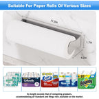 Paper Towel Holder Under Cabinet, Stainless Steel, Adhesive Or Screw Mount, Fits Standard & Mega Rolls, Wall Mount Rack For Kitchen, Bathroom, Rv, Silver