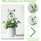 4 Packs Trellis For Climbing Plants Indoor, Henable Small Garden Metal Trellis For Potted Plants Outdoor For Vine Ivy Flower Plant Support, 4 Different Black Iron Patterns