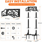 Garden Hose Holder, Heavy Duty, Freestanding For Outside, Metal | Detachable Water Hose Holder Stand, Garden Hose Reel Rack And Hose Storage Organizer For Outside Yard