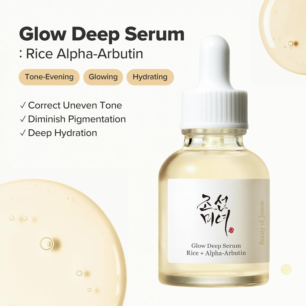 Beauty Of Joseon Glow Deep Serum Rice Alpha-Arbutin For Uneven Dull Skin Tone, Daily Korean Skin Care For Men And Women 30Ml, 1.01 Fl.Oz