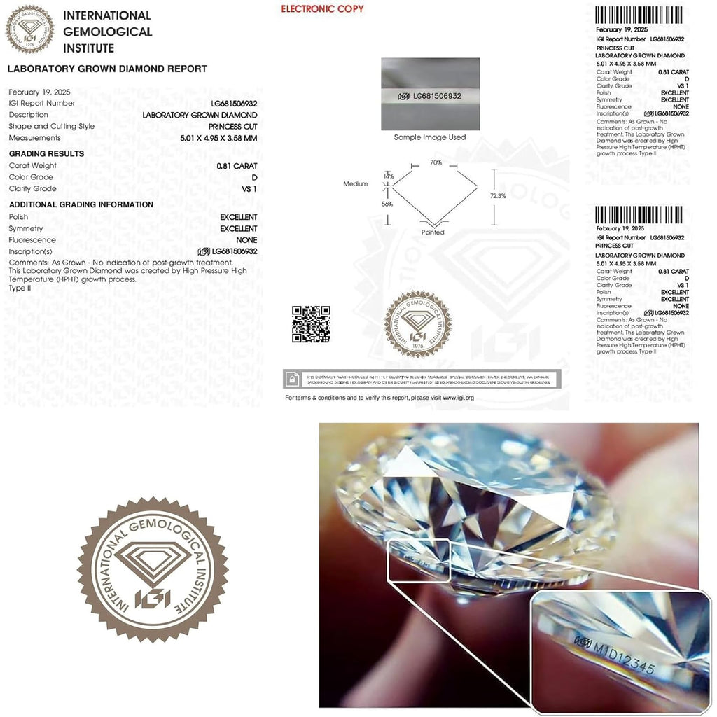 IGI CERTIFIED Diamond Pendant Necklace for Women 10K 14K 18K Solid Gold 1.0-3.0 CT Nature Inspired Lab Grown Diamond Necklace D Color, VS1-VS2 Clarity