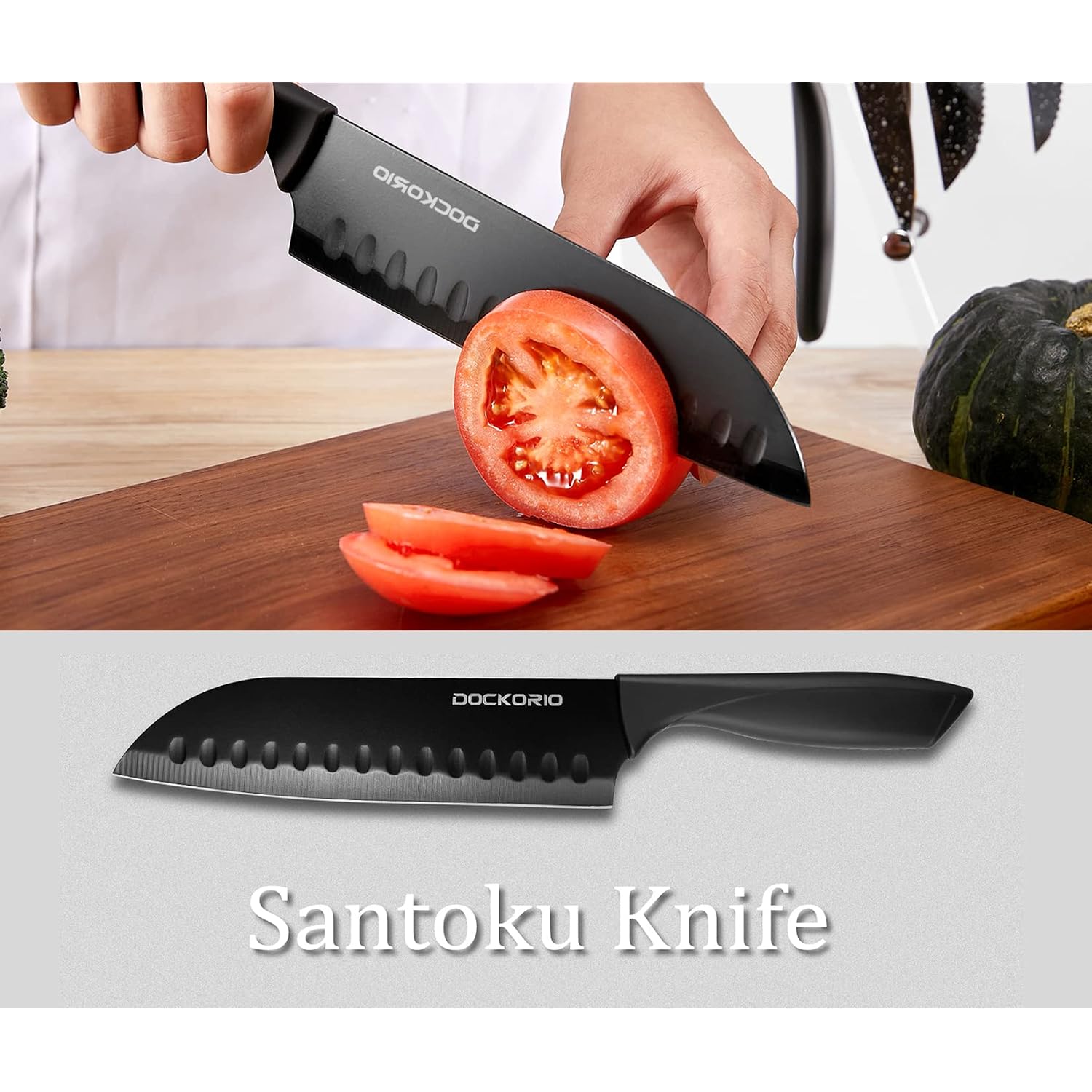 Kitchen Knife Set With Block, 19 Pcs High Carbon Stainless Steel Sharp Includes Serrated Steak Knives Set, Chef Knives, Bread Knife, Scissor, Sharpener, All In One