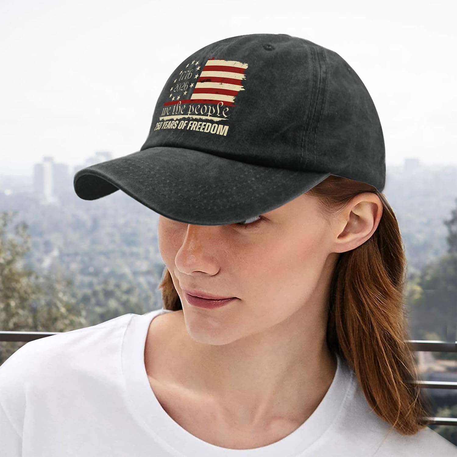 U.S. 250Th Anniversarys Hat For Men Classic Washed Distressed Baseball Cap