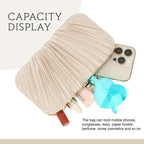 Freie Liebe Clutch Purses for Women Evening Bag Pleated Clutch Bag with Chain for Wedding Party | with Chain, for Wedding Party