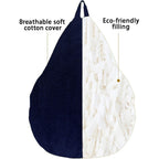 Enbaohui 3Ft Memory Foam Bean Bag Chairs For Teens Or Kids With Filling Bean Bag Sofa With Handle Super Soft Corduroy Fabric Lazy Sofa 3 Foot Navy Blue