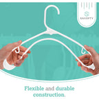 Plastic Hangers Clothes Hangers For Clothing, Closet, Coats & Shirts - Durable, Thick, Tough & Space Saving - For Everyday Standard Use, Room Essentials & Basics - 20 Pack - White
