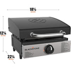 Blackstone 1814 Propane Gas Griddle, 17 Inch, Black | Stainless Steel, Portable Flat Top, Heavy Duty, For Kitchen, Camping, Outdoor, Tailgating