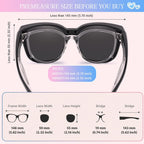 Myiaur Oversized Fit Over Sunglasses For Women, Trendy Wear Over Glasses, Polarized Uv400 Protection Sunglasses For Driving