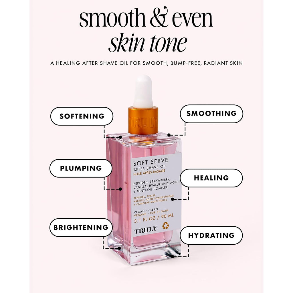 Truly Beauty Luxury After Shave Oil | Soothing & Hydrating Treatment To Prevent Ingrown Hair For Smooth, Irritation-Free Skin For Daily Use