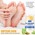 2pcs 60% Urea Hydrating and Anti-Cracking Foot Cream, 2025 Upgraded Moisturising and Relieves Cracking and Dryness Foot Cream for Dry Cracked Feet And Hands（aloe + peach）
