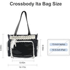 Ita Bag,DIY Clear Pin Display Bag with Insert and Accessories,Anime Kawaii Ita Crossbody Purse,Women Y2K Shoulder Bags