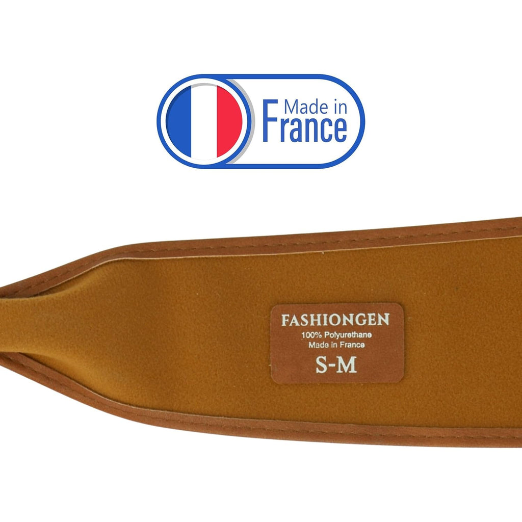 FASHIONGEN - Woman leatherette waisband Obi Belt, MICA