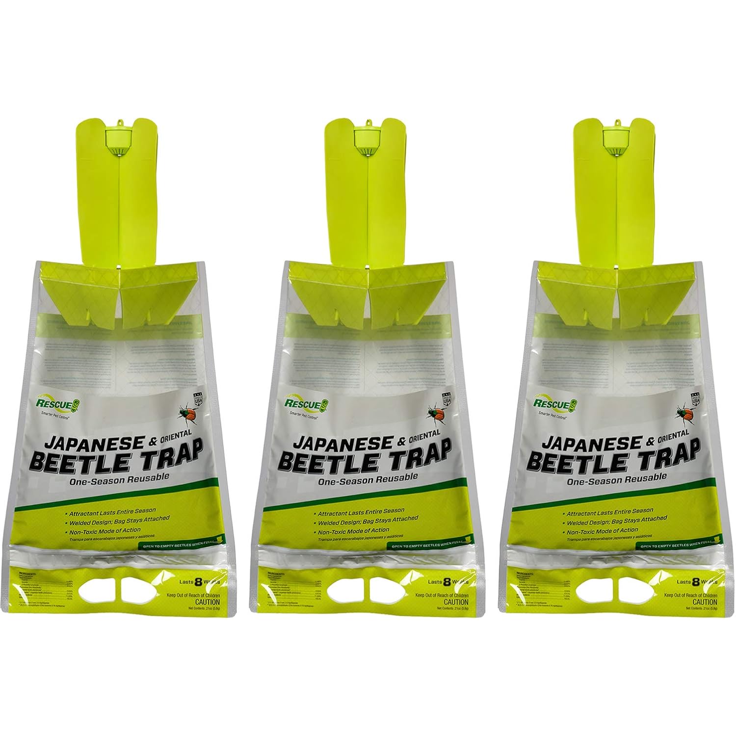Rescue! Japanese Beetle Trap – Reusable Bag - 3 Traps
