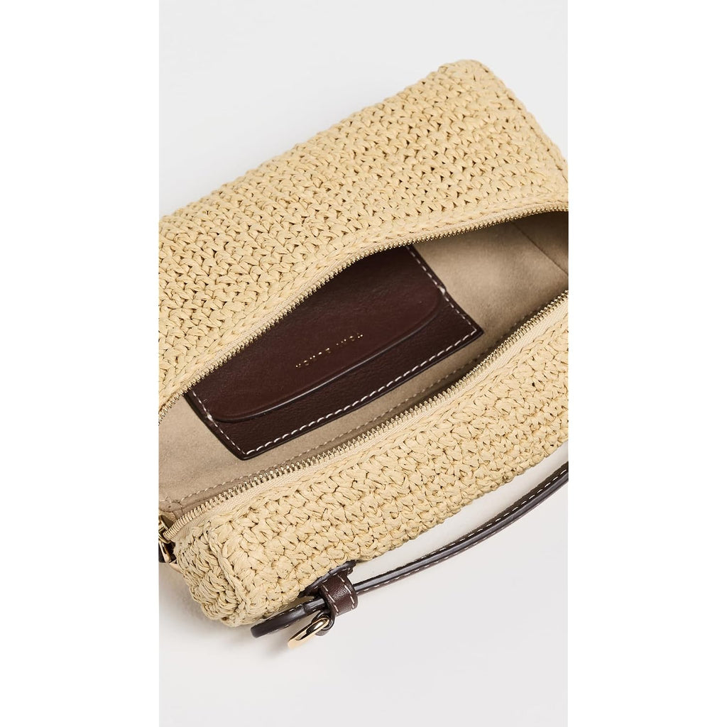 Tory Burch Women'S Romy Straw Slim Top Handle Bag