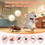 Mouse Rodent Repellent, 12 Pack Peppermint Oil Repellent Balls For Mouse Rats Squirrel Spider Roach Ant Pest Control Indoor & Outdoor, Natural Moth Balls For Rodent Control For Garden & Home