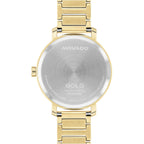 Movado Bold Women'S Gold-Plated Crystal-Set Watch - Swiss Quartz Movement, 3 Atm Water Resistant Luxury Timepiece - Gift For Her - 34Mm