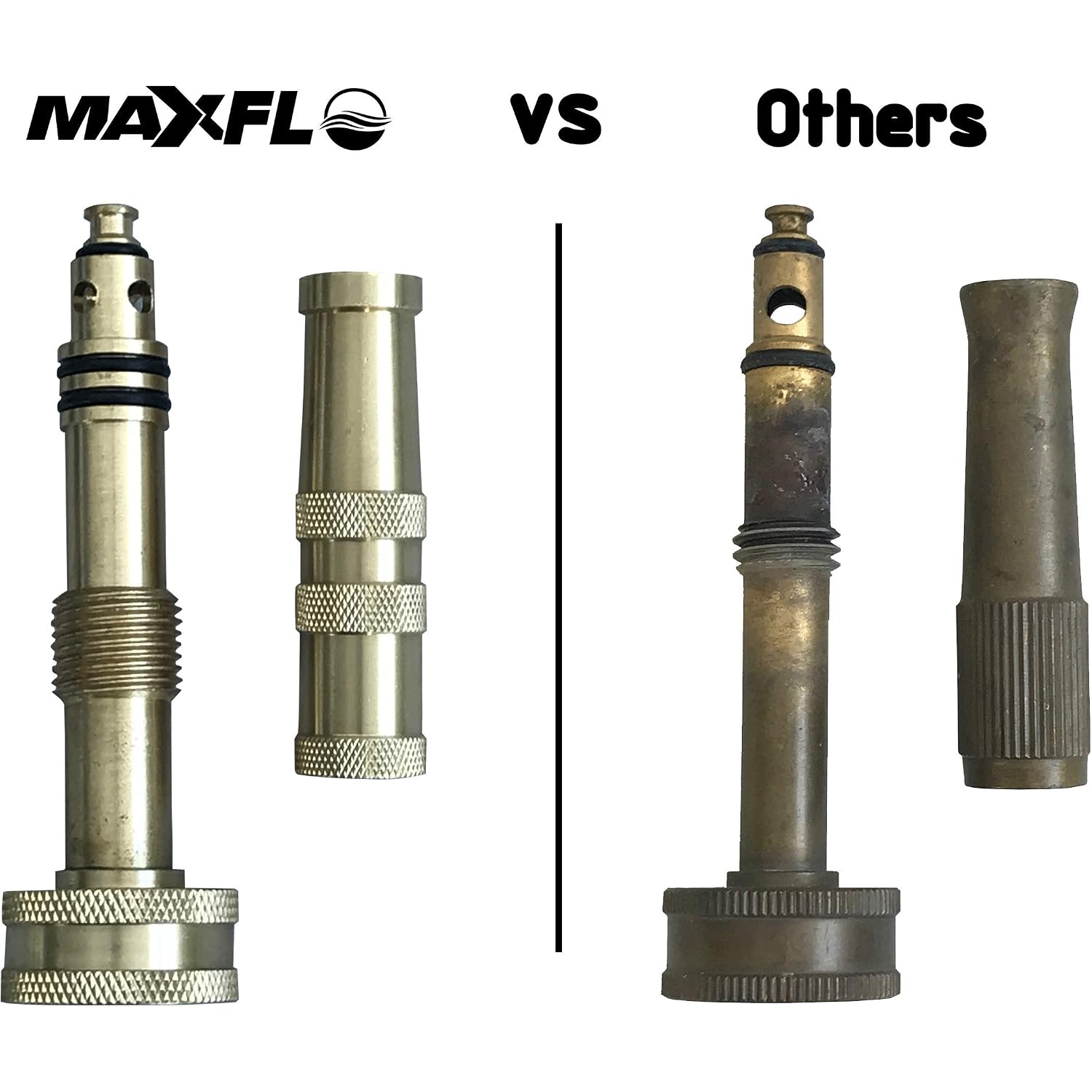 High Pressure Hose Nozzle Heavy Duty | Brass Water Hose Nozzles For Garden Hoses | Adjustable Function | Fits Standard Hoses, Garden Sprayer, Spray Nozzle, Power Washer Nozzle