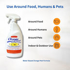Orange Guard Home Pest Control Spray With D-Limonene | All-Natural Food Grade Orange Peel Oil For Bugs, Ants, Roaches, Fleas, Palmettos And Silverfish - 32Oz