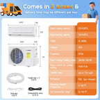 Albott 12,000 Btu Mini Split Air Conditioner And Heater Seer2 18, 115V | Inverter Energy-Efficient Ac With Self-Cleaning, Remote And App Control, Easy Installation, Cools Up To 750 Sq.Ft.