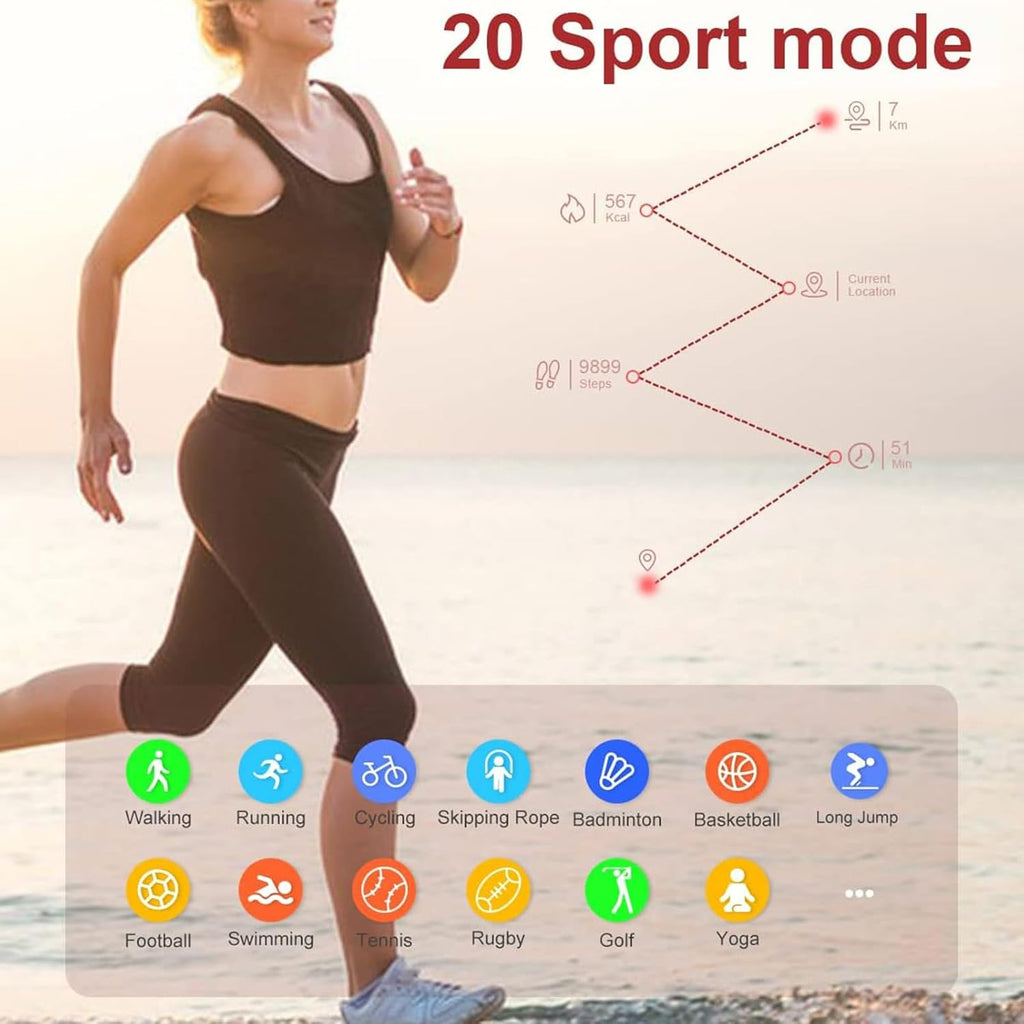 Smart Watch Women Bluetooth Calls for Android iOS Phone Sport Fitness Activity Tracker 1.32" HD Full Touch Screen Heart Rate Sleep Monitor Ladies Silver Mesh Smartwatch Gift,G