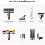 Dyson V15 Detect Plus Cordless Vacuum, Illumination Reveals Dust, 240Aw, 3 Power Modes, Up To 60 Minutes,² Deep Cleans Hard Floors And Carpets, Detangles Pet Hair, Converts To Handheld