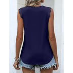 Womens Lace Trim Tank Tops V Neck Sleeveless Shirts 2026 Summer Casual Trendy Dressy Cami Top