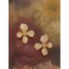 OJERRY Elegant Pastel Flower Stud Earrings for Women, Floral Earrings Jewelry Accessories Romantic Cool Gifts for Her Women in Their 20s 30s