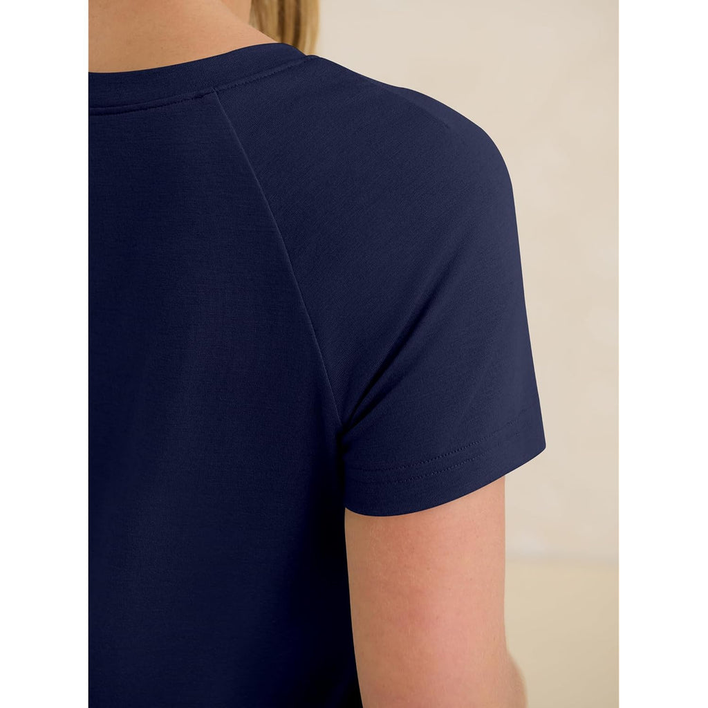 ANRABESS Womens Tops Short Sleeve V Neck Shirts Summer Basic Tee Trendy Cute Tshirts 2026 Spring Casual Outfits