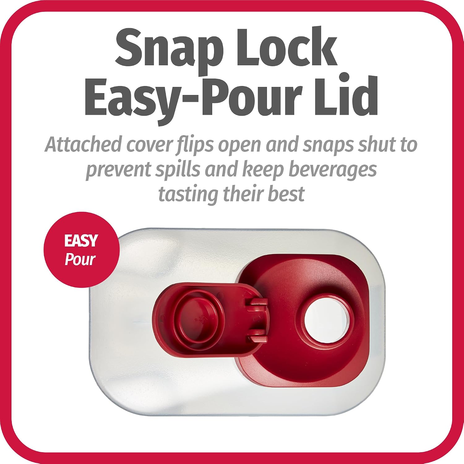 Goodcook 1 Quart Bottle With Snap Lock Easy-Pour Lid, Bpa Free, Clear