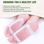 10PCS Deep Cleansing Foot Pads, Adhesive Sheets for Foot and Body Care Better, Natural Ginger Powder Bamboo Vinegar Foot Patches, Relieve Stress, Improve Sleep and Relaxation