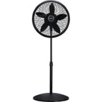 Lasko Pedestal Fan, Oscillating Fan For Bedroom With Adjustable Height And 3 Cooling Speeds, Portable, 18", Black, 1827