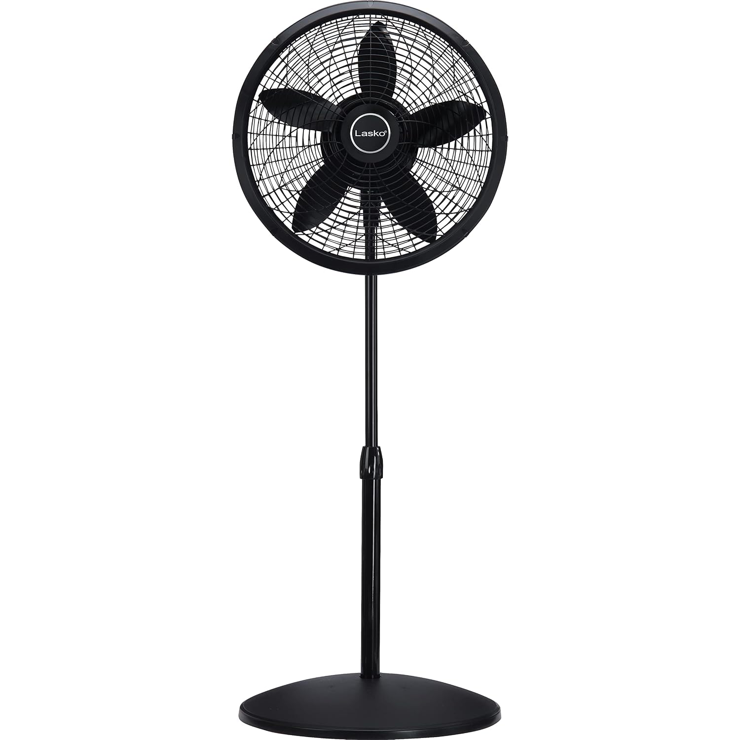 Lasko Pedestal Fan, Oscillating Fan For Bedroom With Adjustable Height And 3 Cooling Speeds, Portable, 18", Black, 1827