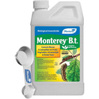Monterey B.T. Bundled With Measuring Spoon - Caterpillar & Worm Killer Organic Gardening - Apply With Sprayer - 32 Oz