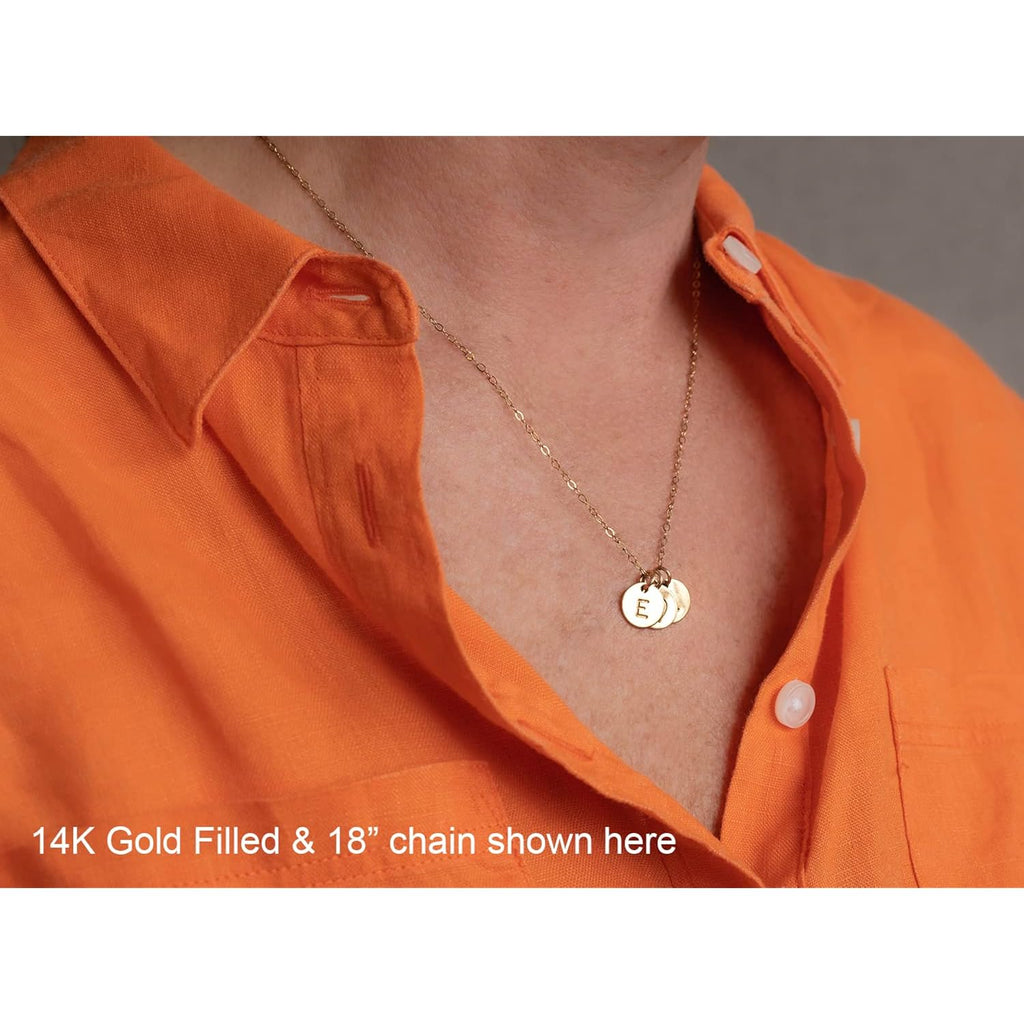 EFYTAL Initial Necklaces for Women, 14K Gold or 925 Sterling Silver Initial Necklace, Custom Necklace, Personalized Pendant