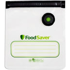 Foodsaver Reusable Quart Vacuum Zipper Bags, 10 Count, Bpa-Free, Microwave Safe, Leakproof