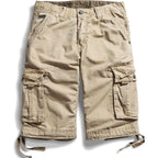 Ochenta Men'S Loose Fit Cargo Shorts With Multi Pockets