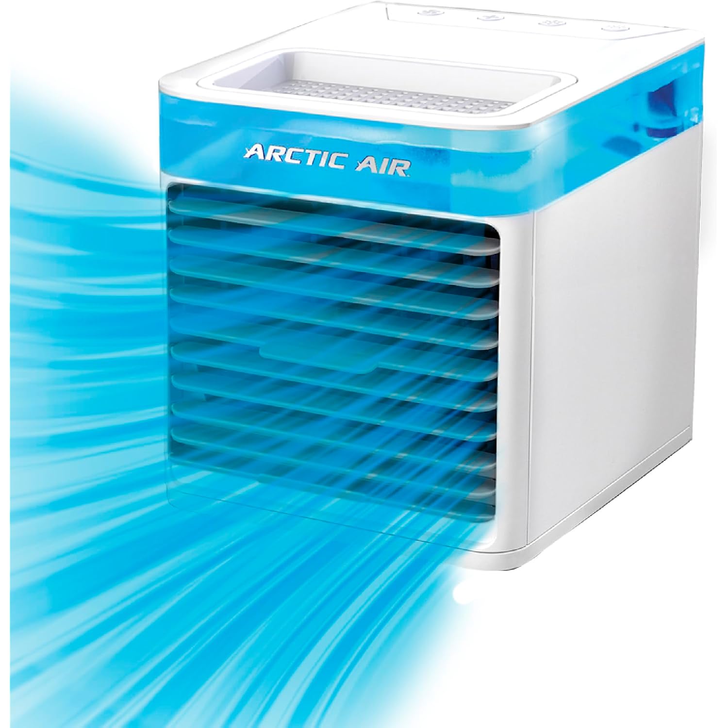 Arctic Air Pure Chill 2.0 Evaporative Air Cooler By Ontel - Powerful, Quiet, Lightweight And Portable Space Cooler With Hydro-Chill Technology For Bedroom, Office, Living Room & More,Blue