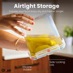Oizeir Airtight Food Storage Containers Set - Air Tight With Lids - Pasta Flour Sugar Cereal - Storage Containers For Food (Clear-24 Pack)