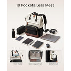 Lovevook Laptop Backpack For Women, 15.6 Inch Work Business Backpacks Purse With Large Capacity, Waterproof Nurse Bag College Bookbag For School, Waterproof Casual Daypack For Travel