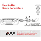 Eden 96212 Turbo Oscillating Sprinkler | Covers Up To 4,400 Sq. Ft., 18 Precision Nozzles, Adjustable Range, Flow Control, Triple Nozzle Width Switches, Turbo Drive Motor, Quick Connect Bundle