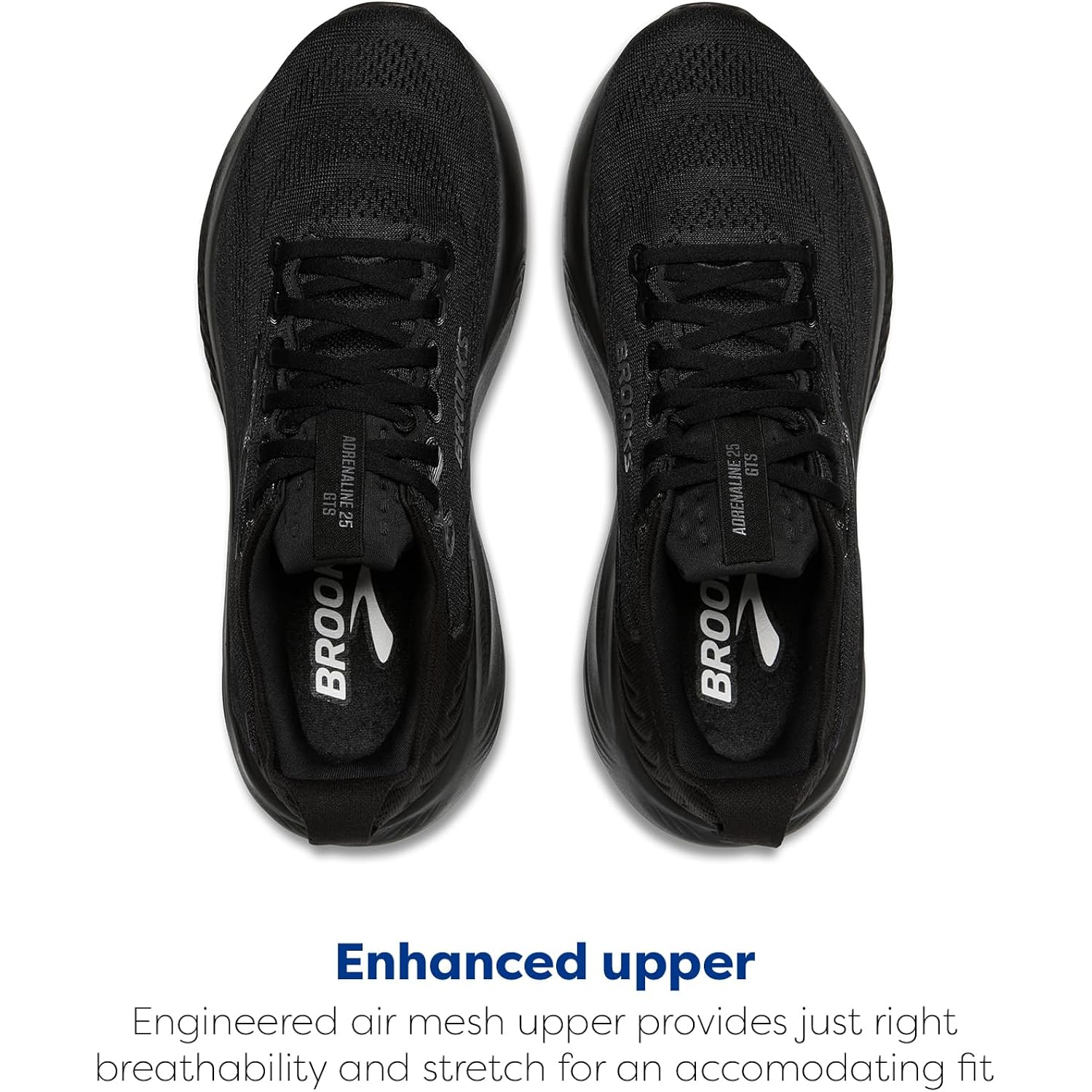 Brooks Men’S Adrenaline Gts 25 Supportive Running & Walking Shoe - Black/Black/Ebony - 10.5 X-Wide