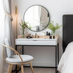 Black Round Mirror 32 Inch Circle Mirror For Bathroom Vanity, Entryway, Living Room, Round Bathroom Mirror For Wall